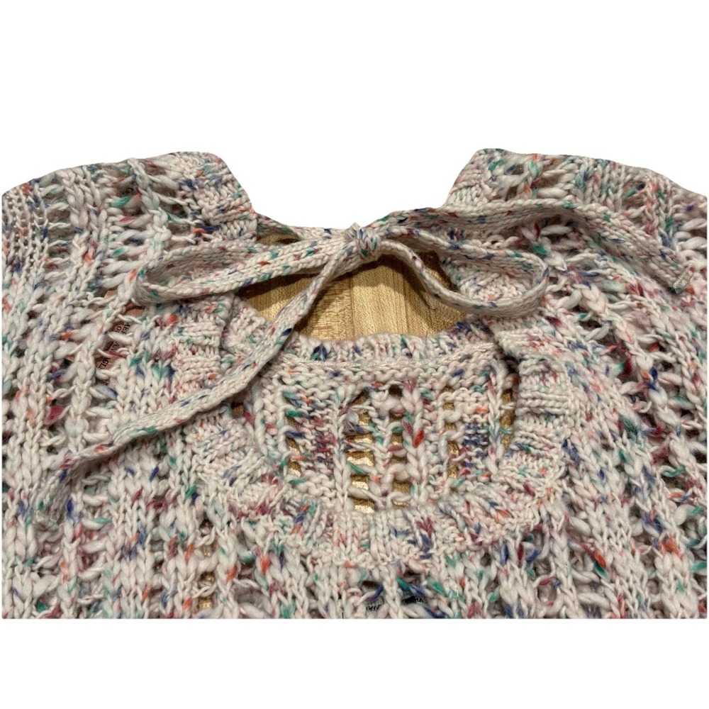 American Eagle Outfitters Women's Tie Back Tan Marled Supersoft Sweater XS NWT - Picture 6 of 12